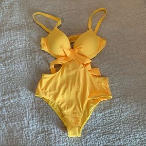 Cutout yellow one piece